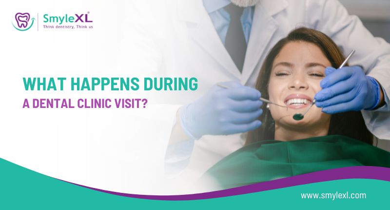 What happens during a dental clinic visit?